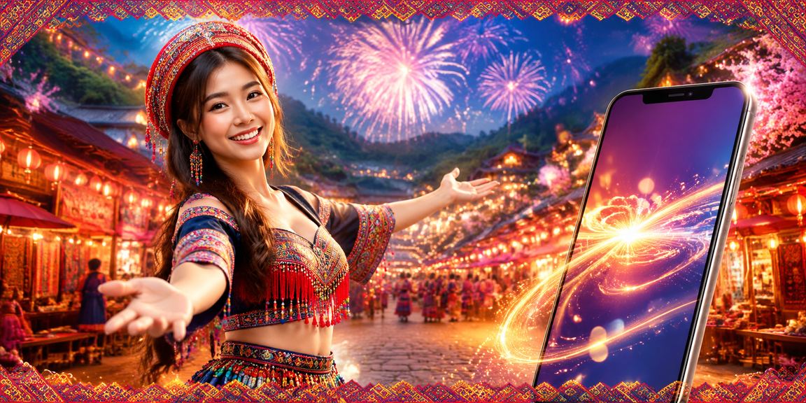 Người dùng Sapa chơi casino trên ứng dụng di động trong lễ hội